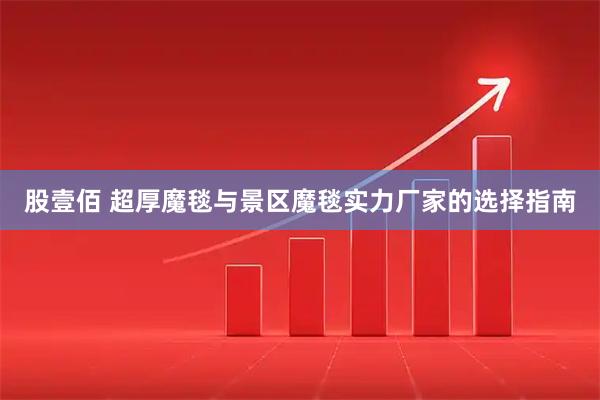 股壹佰 超厚魔毯与景区魔毯实力厂家的选择指南
