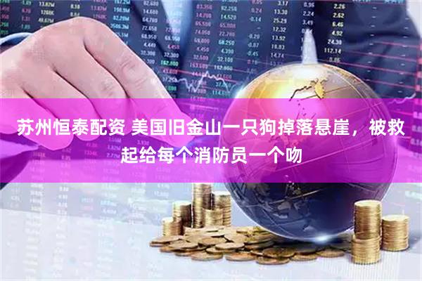 苏州恒泰配资 美国旧金山一只狗掉落悬崖，被救起给每个消防员一个吻